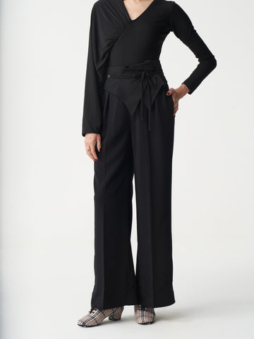Tie-Waist High Waist Ballroom Pants
