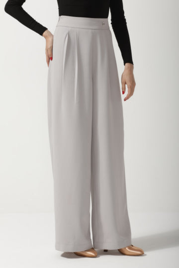 Light Gray Detachable Sash & Cuff Pants