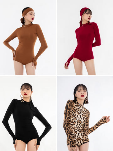 4 Colors High Neck Ballroom Bodysuit Bundle