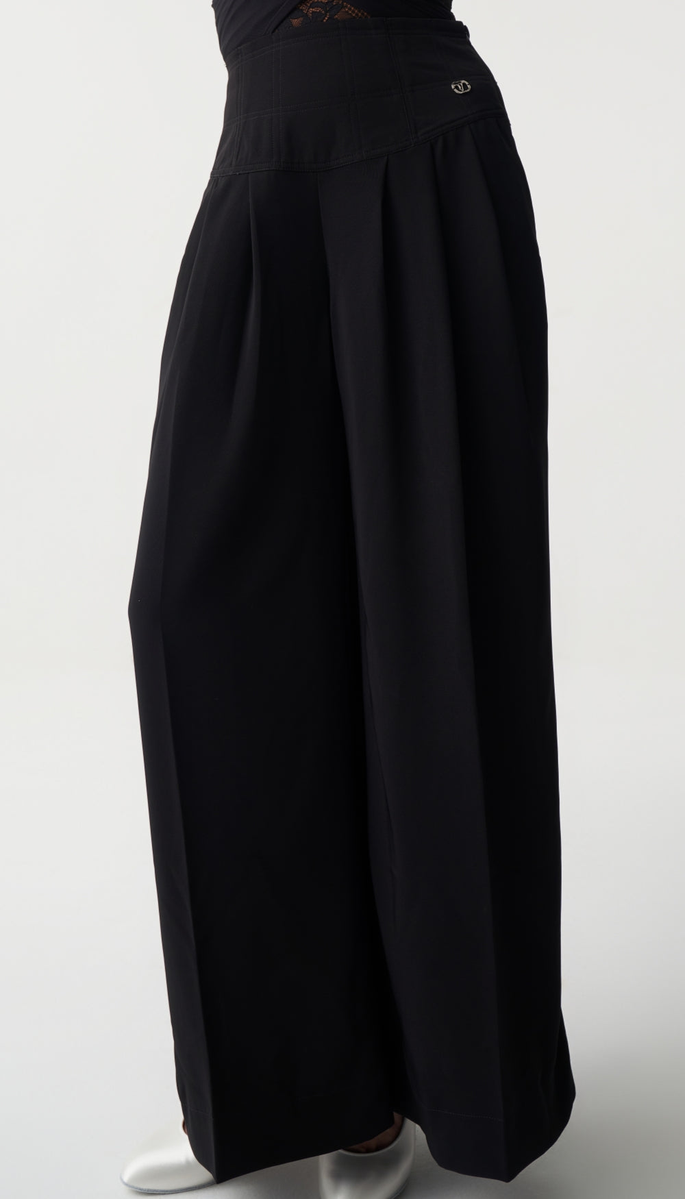 High Waist Pleated Ballroom Dance Pants